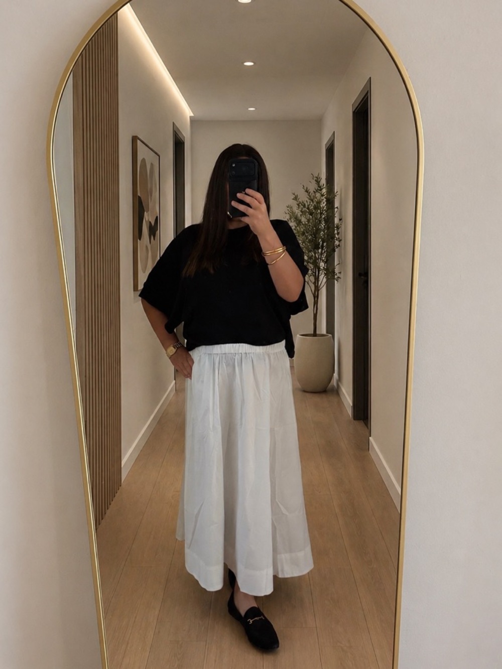 White Poplin Skirt - Picture 3 of 6